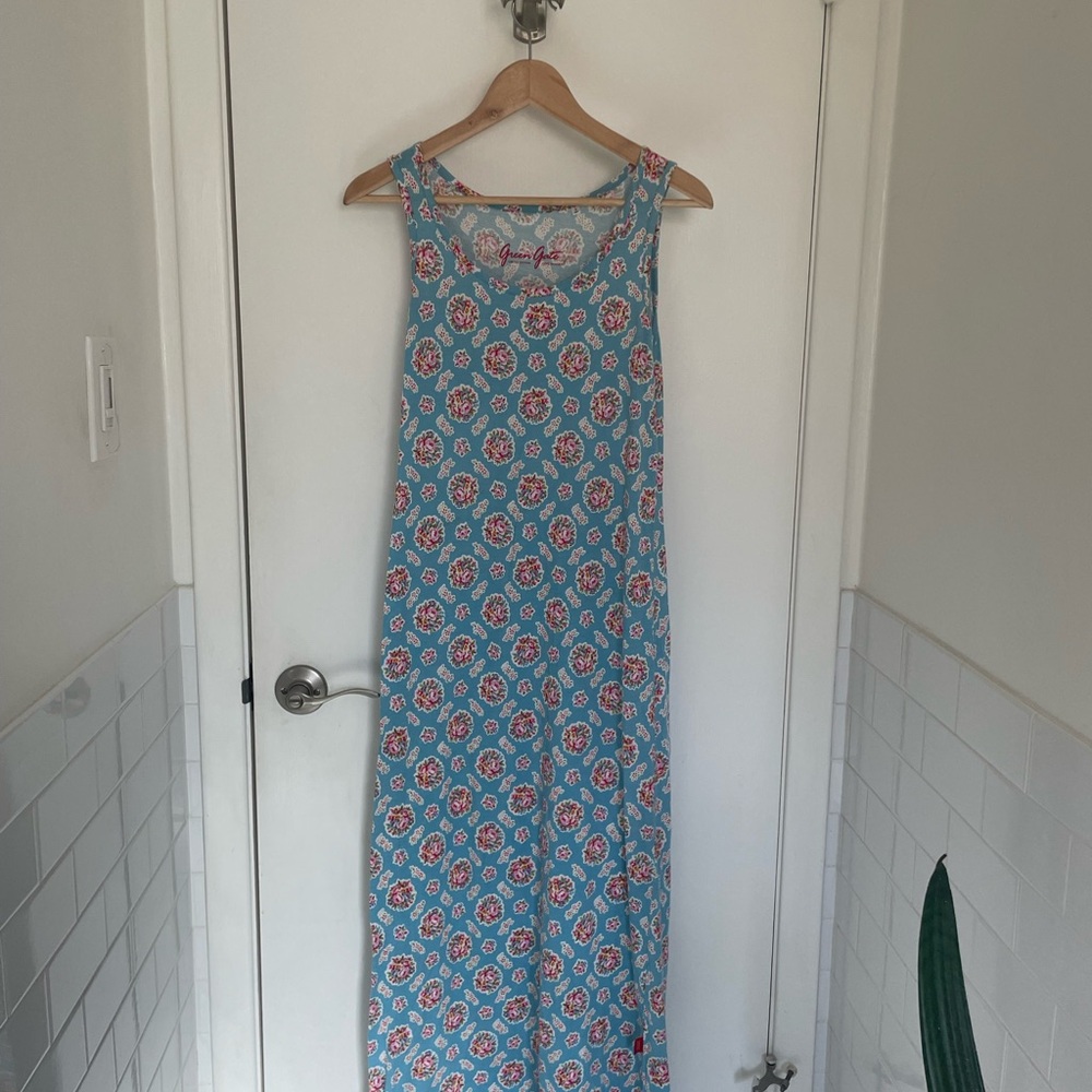 Uniqlo Light Blue Floral Maxi Dress